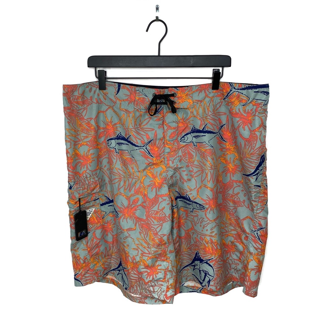 Columbia PFG Fish Series Men's Patterned Board Shorts Size 40‎ Bottle Opener EUC